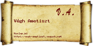 Végh Ametiszt névjegykártya